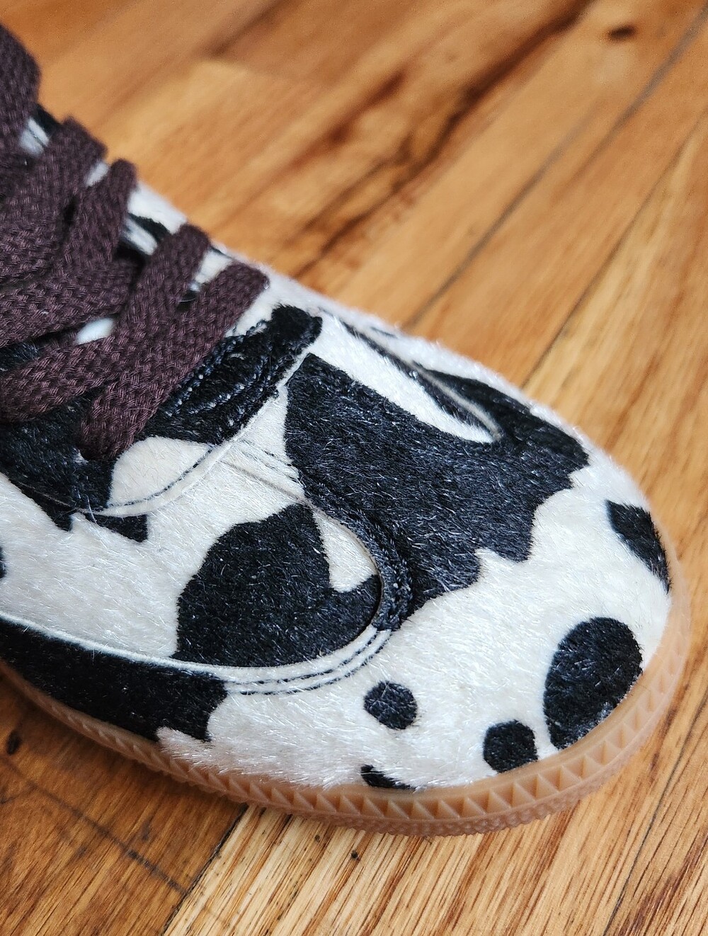 NWOB Adidas Samba OG Cow Print Sneakers Mens 8/Womens 9 - Picture 7 of 11
